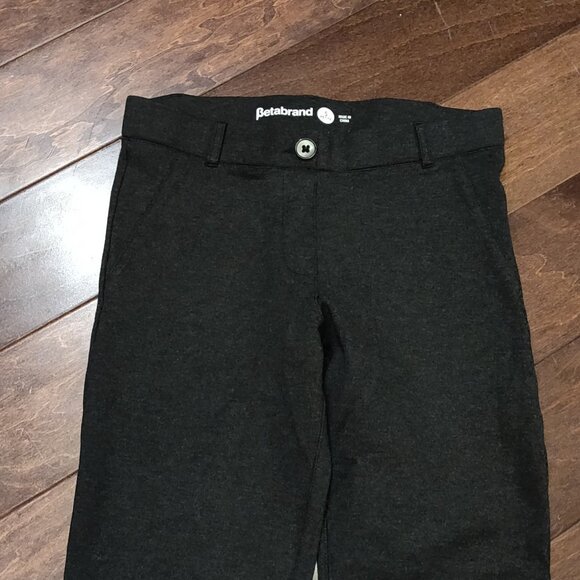 Betabrand Dark Charcoal Grey Dress Yoga Pull On Pants SMALL PETITE - Picture 2 of 6